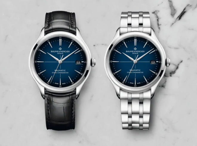 Dal sito degli orologi Baume & Mercier: i nuovi modelli Clifton Baumatic