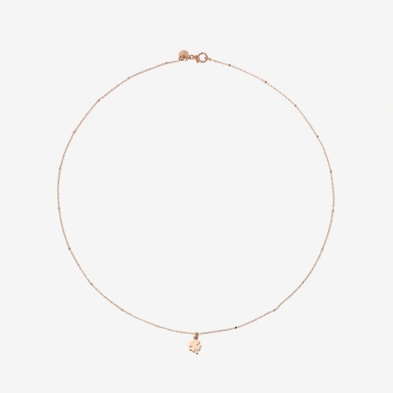 Orologio COLLANA CUORE ORO ROSA, RUBINO SINTETICO & DIAMANTI