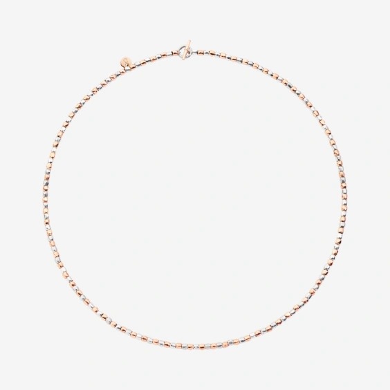 Orologio COLLANA CUORE ORO ROSA, RUBINO SINTETICO & DIAMANTI