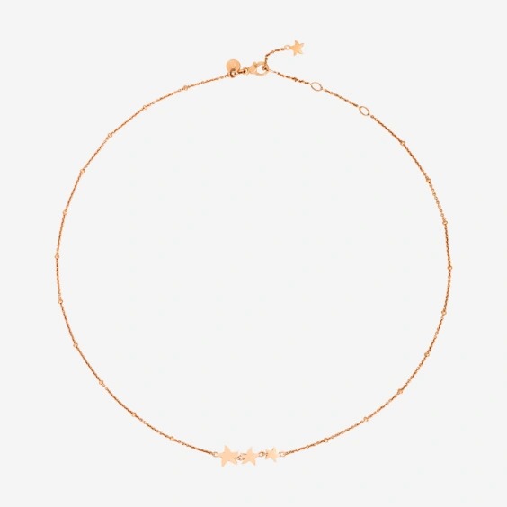 Orologio COLLANA CUORE ORO ROSA, RUBINO SINTETICO & DIAMANTI