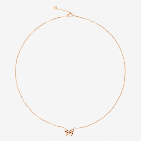 Orologio COLLANA CUORE ORO ROSA, RUBINO SINTETICO & DIAMANTI
