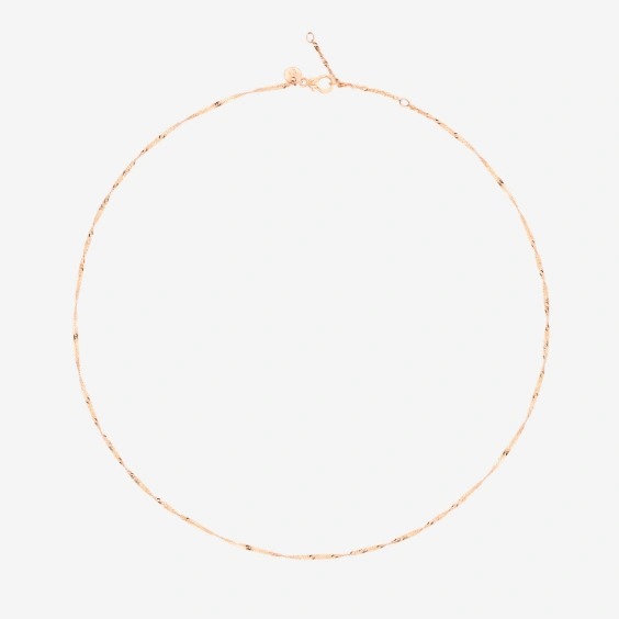 Orologio COLLANA CUORE ORO ROSA, RUBINO SINTETICO & DIAMANTI