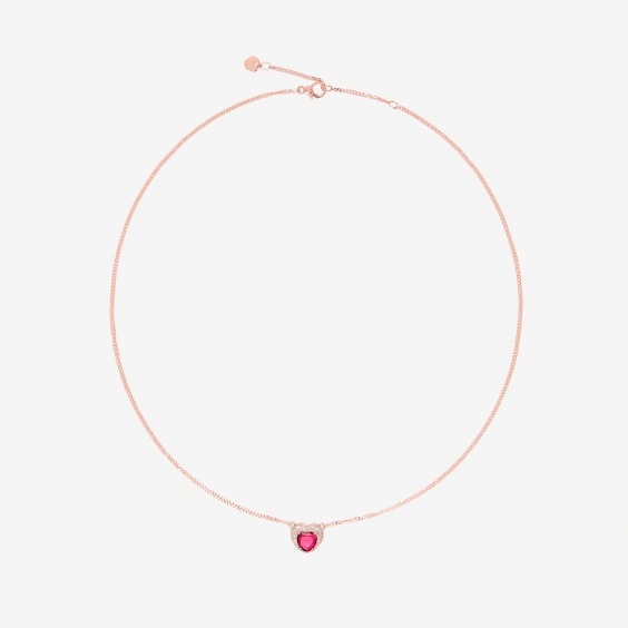 Orologio COLLANA MINI COCCINELLA ORO ROSA & SMALTO
