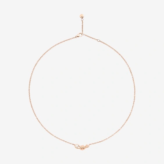 Orologio COLLANA CUORE ORO ROSA, RUBINO SINTETICO & DIAMANTI