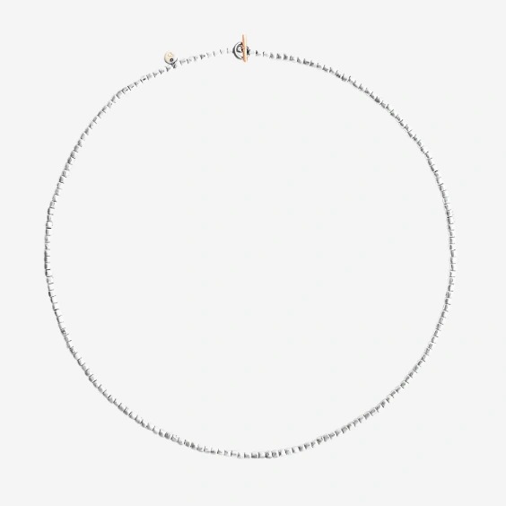 Orologio COLLANA CUORE ORO ROSA, RUBINO SINTETICO & DIAMANTI