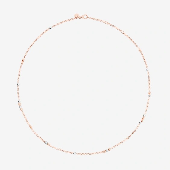 Orologio COLLANA CUORE ORO ROSA, RUBINO SINTETICO & DIAMANTI