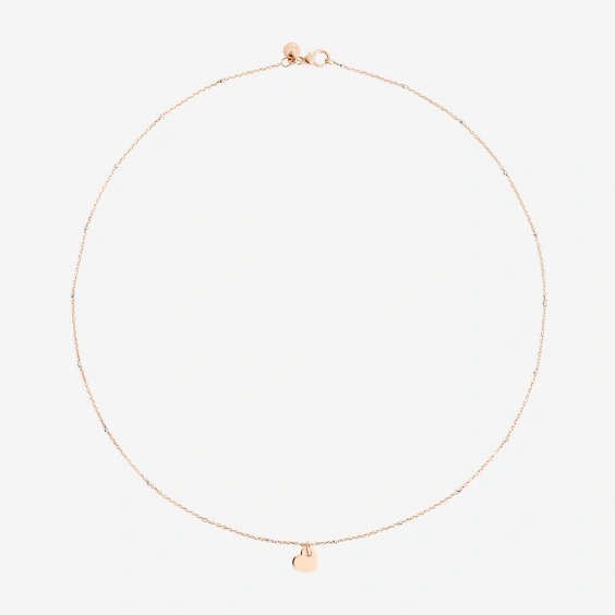 Orologio COLLANA CUORE ORO ROSA, RUBINO SINTETICO & DIAMANTI