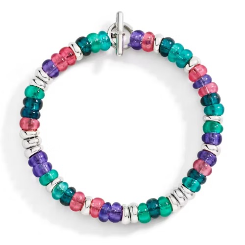 Gioiello dodo bracciali - BRACCIALE RONDELLE ARGENTO & PLASTICA RICICLATA