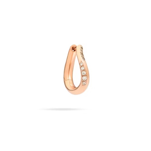 Gioiello dodo orecchini - ORECCHINO HOOP ESSENTIALS ORO ROSA & DIAMANTI