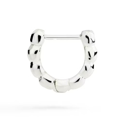 Gioiello dodo orecchini - ORECCHINO HOOP GRANELLI ARGENTO