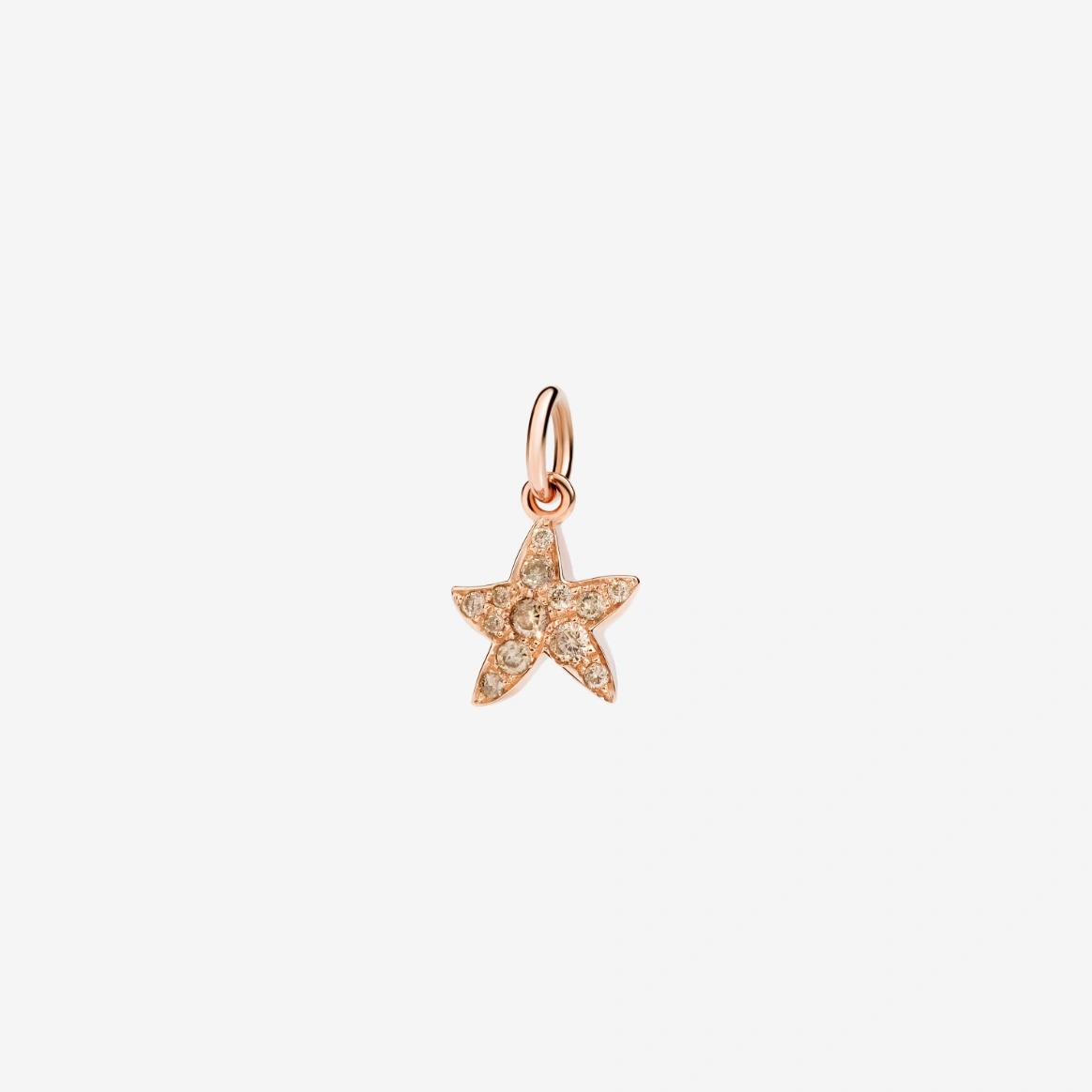 Gioiello dodo charms - CIONDOLO STELLINA ORO ROSA E DIAMANTI BLACK