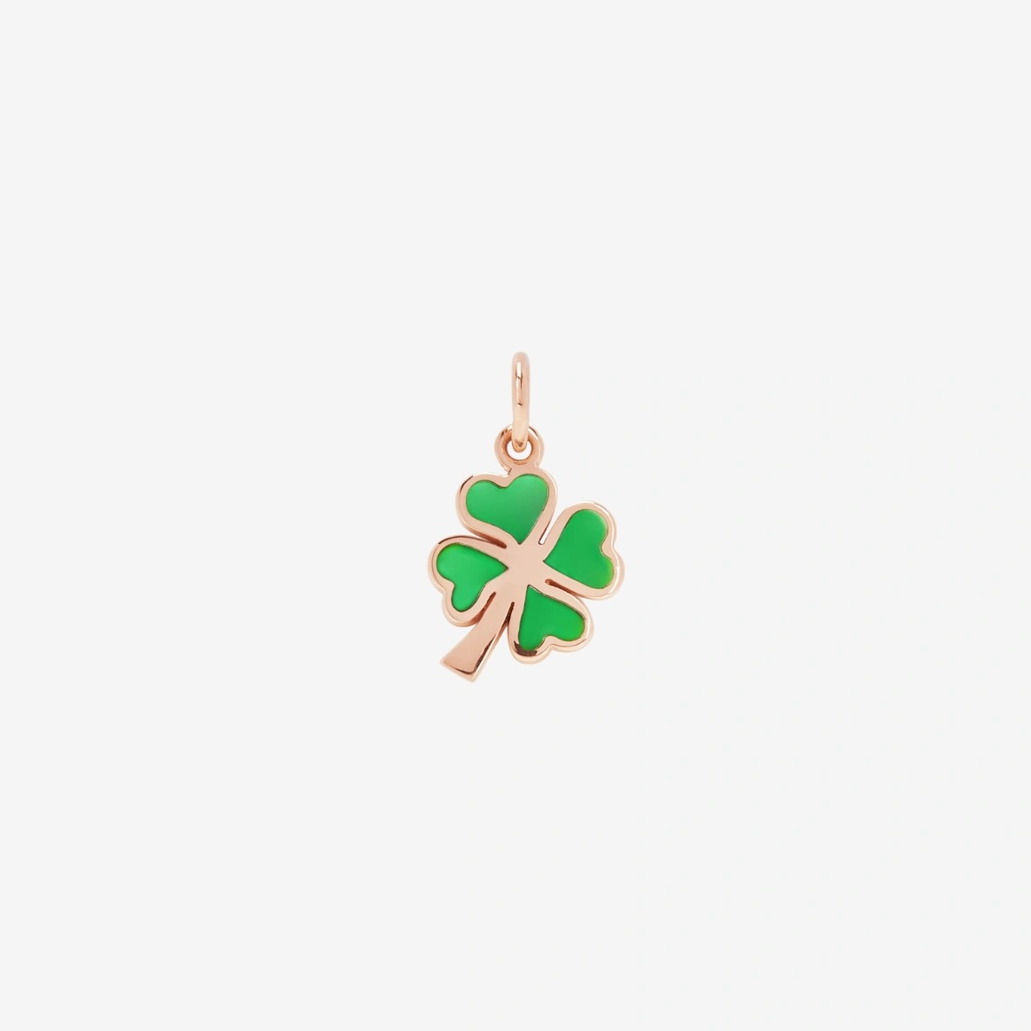Gioiello dodo charms - CIONDOLO QUADRIFOGLIO ORO ROSA E SMALTO