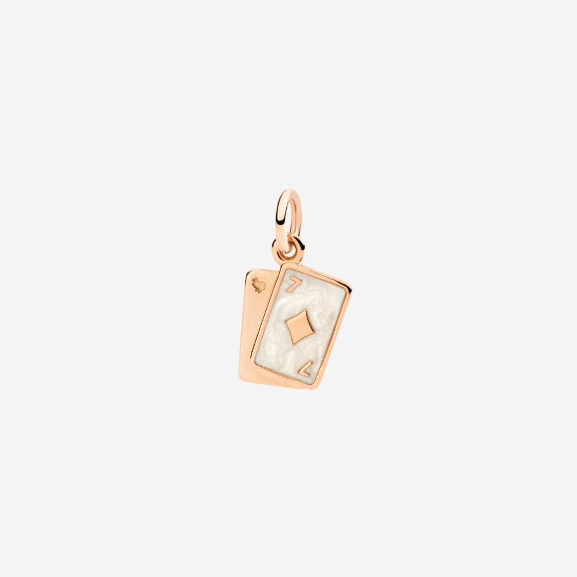 Gioiello dodo charms - CIONDOLO CARTE ORO ROSA E SMALTO