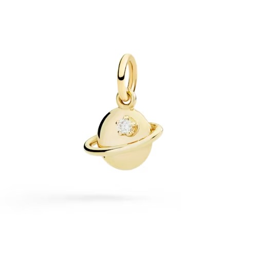 Gioiello dodo charms - CIONDOLO PIANETA ORO GIALLO & DIAMANTE BIANCO