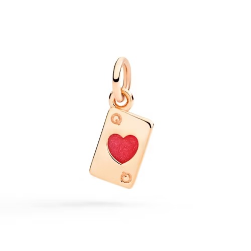 Gioiello dodo charms - CIONDOLO CARTA ORO ROSA & SMALTO