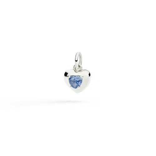 Gioiello dodo charms - CIONDOLO CUORE ARGENTO & ZAFFIRO SINTETICO