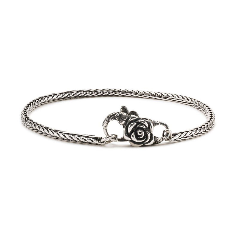 Bracciale in argento con Chiusura Rosa Trollbeads 